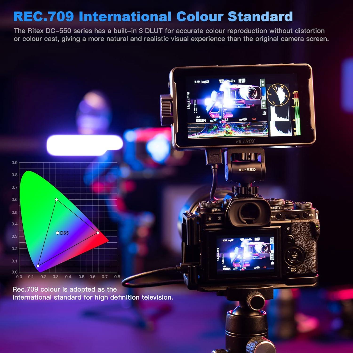 Monitor de Campo VILTROX DC-550 5.5" 4K Táctil HDMI