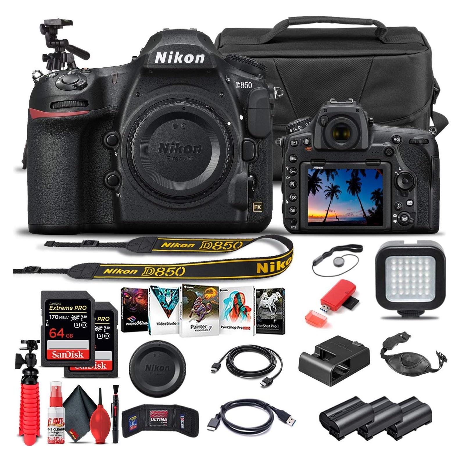 Cámara DSLR Nikon D850 Solo Cuerpo + Accesorios Completo