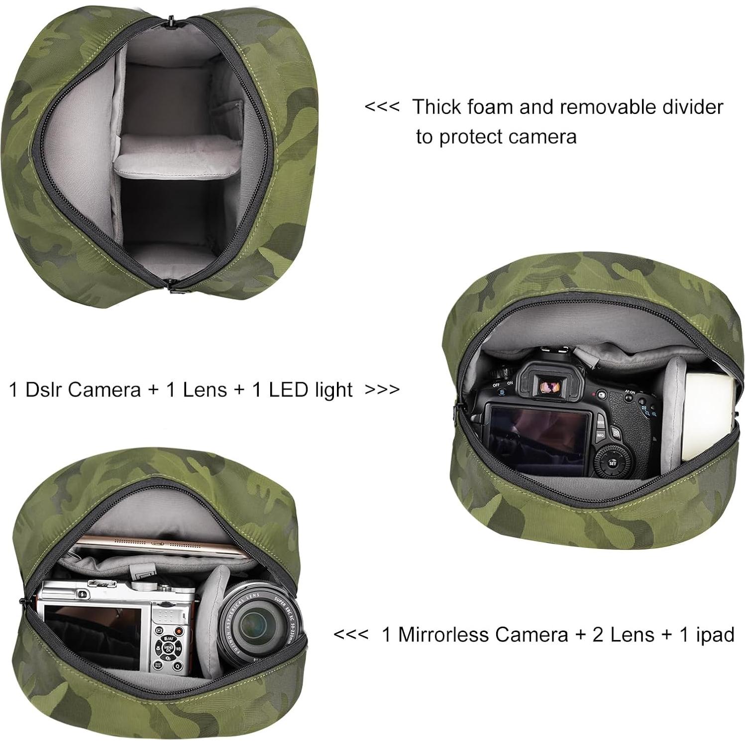 Bolsa de Cámara Sling TULLIO 5L Impermeable Verde Compacta