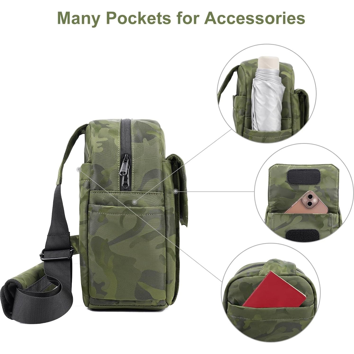 Bolsa de Cámara Sling TULLIO 5L Impermeable Verde Compacta