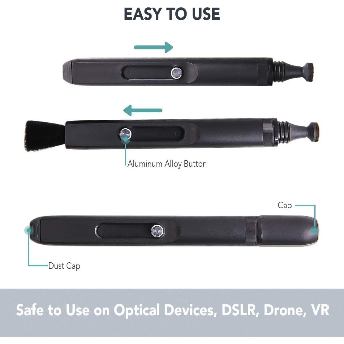 Lápiz de limpieza Foto&Tech para lentes de cámara - 2 PCS, Negro