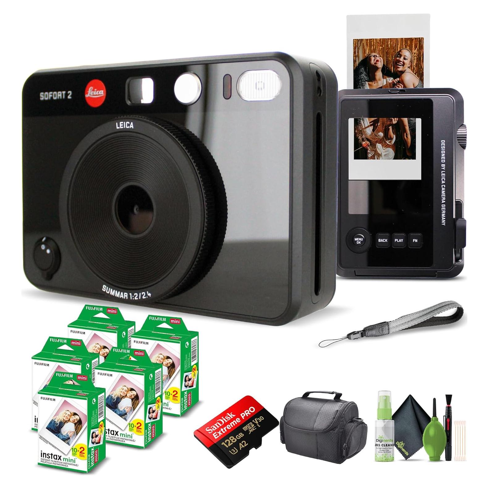 Cámara Instantánea Híbrida Leica SOFORT 2 Negra + Accesorios