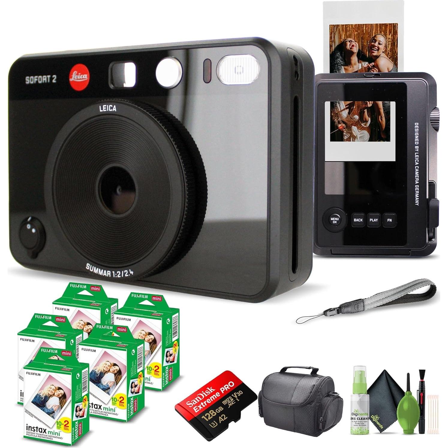 Cámara Instantánea Híbrida Leica SOFORT 2 Negra + Accesorios