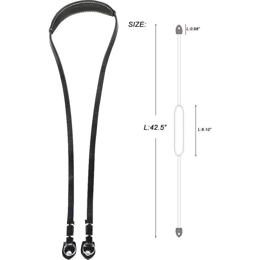 Correa de Cuero para Cámara CANPIS CP005 Negro 108cm