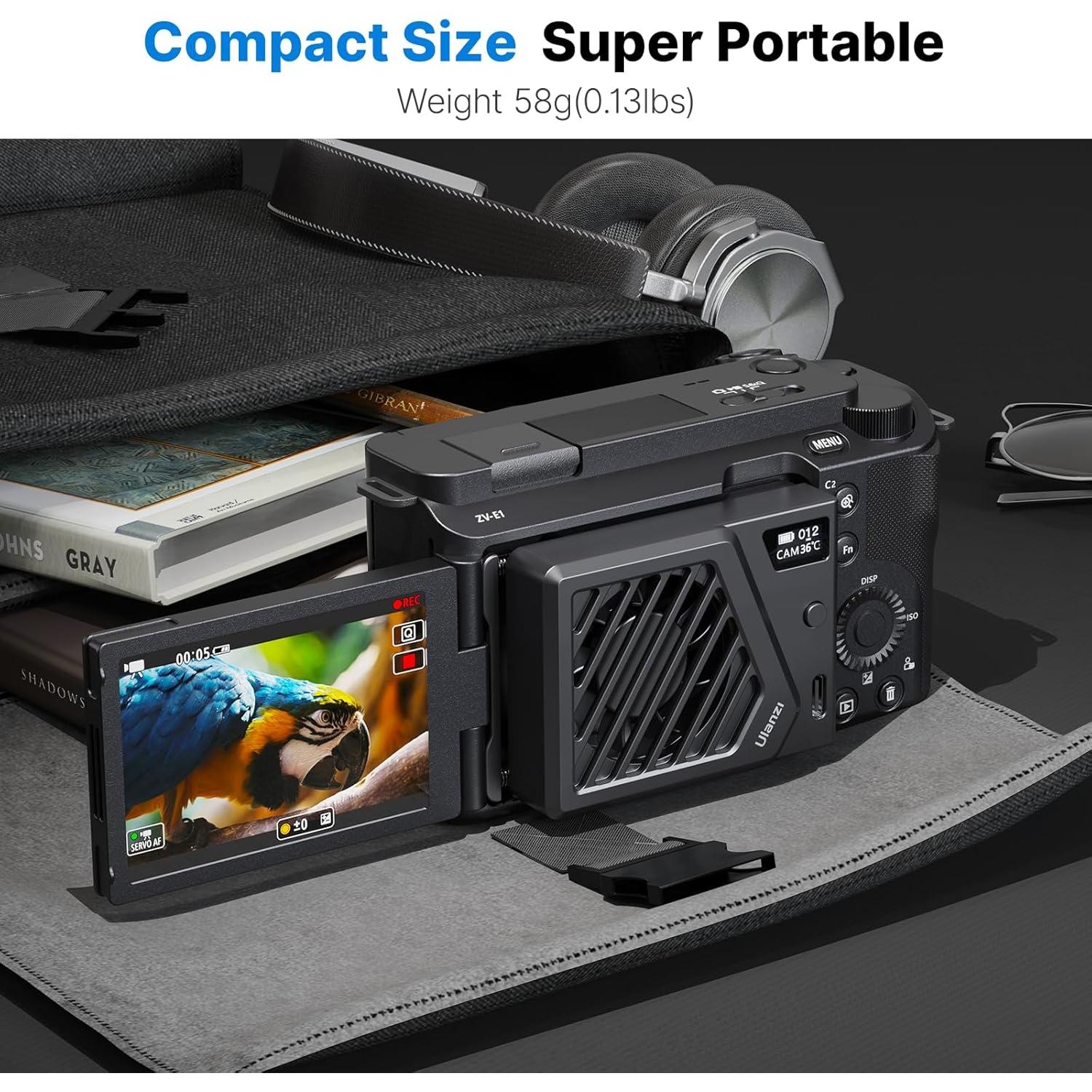 Ventilador de Enfriamiento UURig para Cámaras DSLR Negro