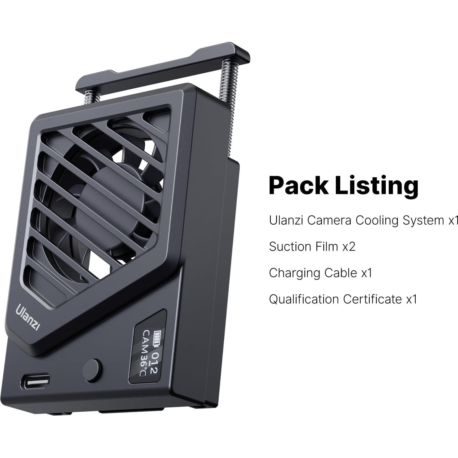 Ventilador de Enfriamiento UURig para Cámaras DSLR Negro