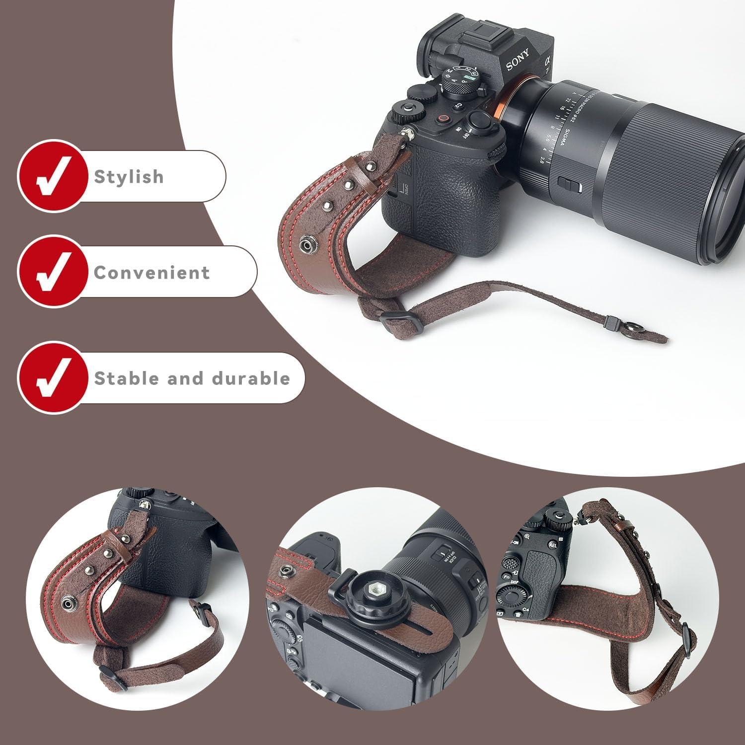 Correa de Mano para Cámara Acolchada Canon Nikon Sony Fujifilm