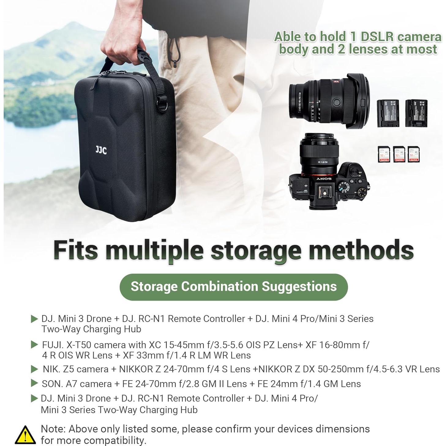 Funda Dura Impermeable JJC para Cámara SLR y Lentes