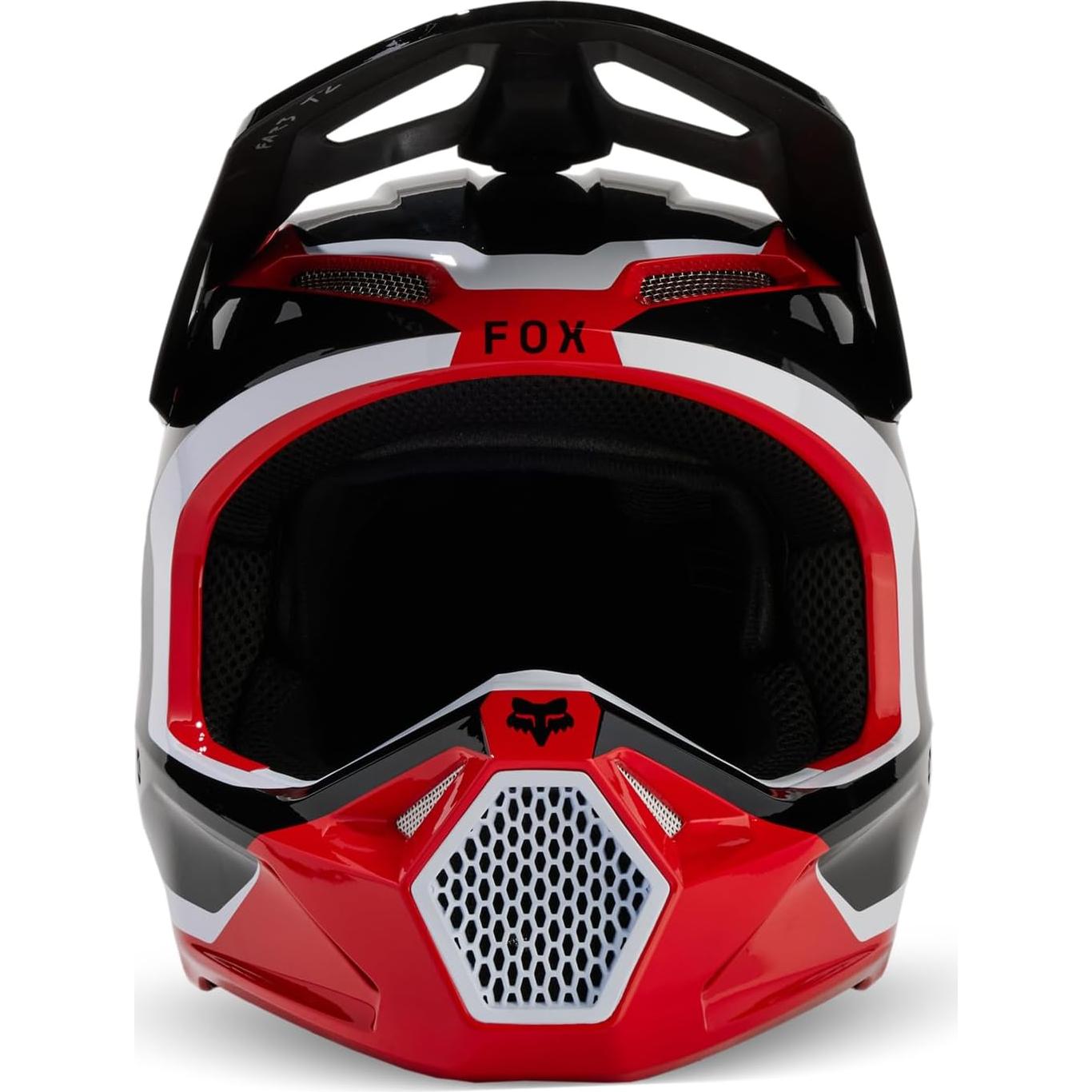 Casco de Motocross Fox Racing V1 Negro/Rojo 2X Mips
