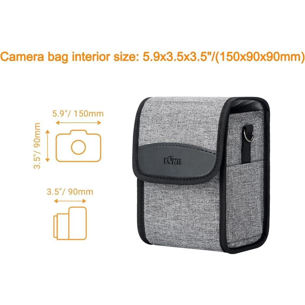 Bolsa de Viaje KIWIFOTOS para Cámara Compacta Gris 150x90x90mm