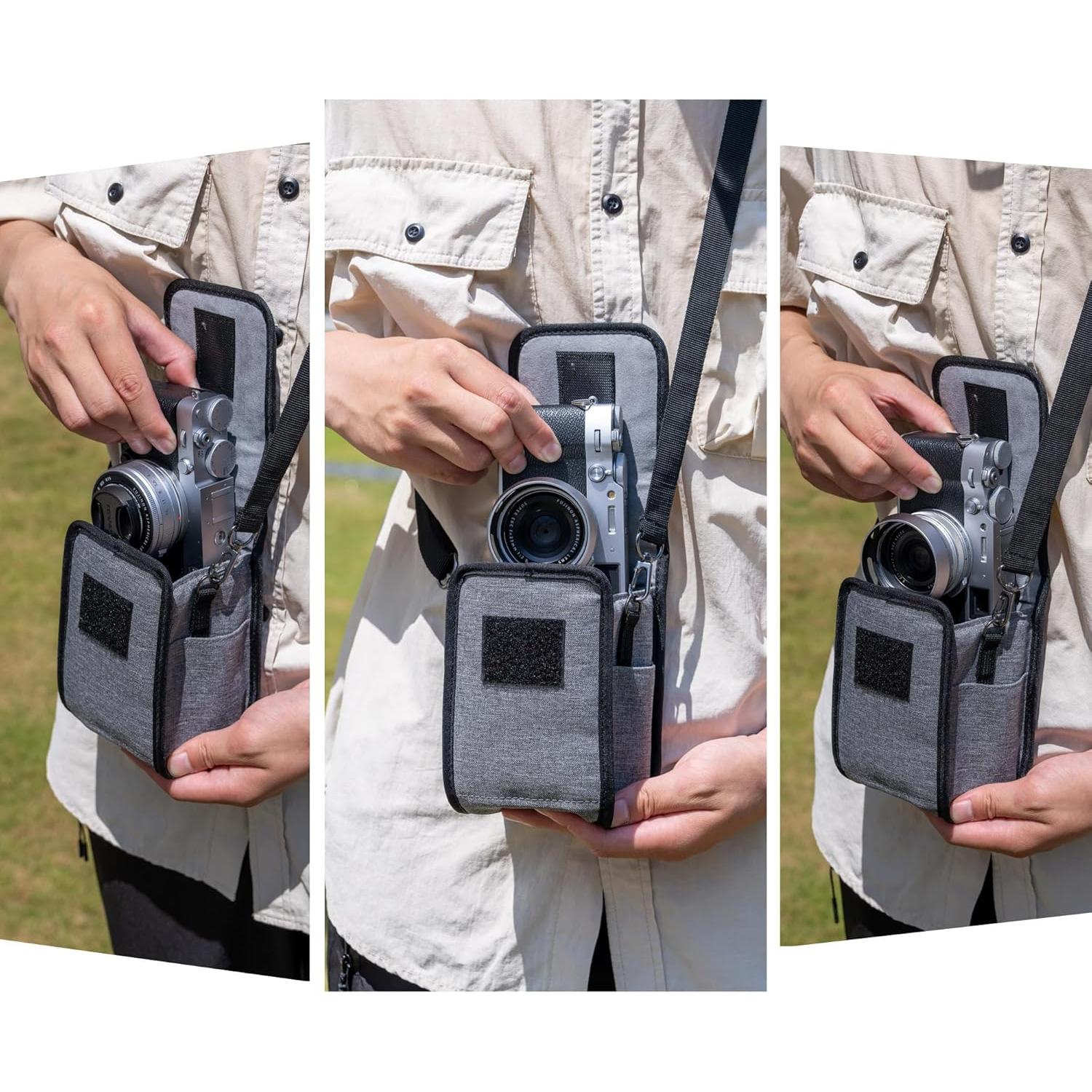 Bolsa de Viaje KIWIFOTOS para Cámara Compacta Gris 150x90x90mm