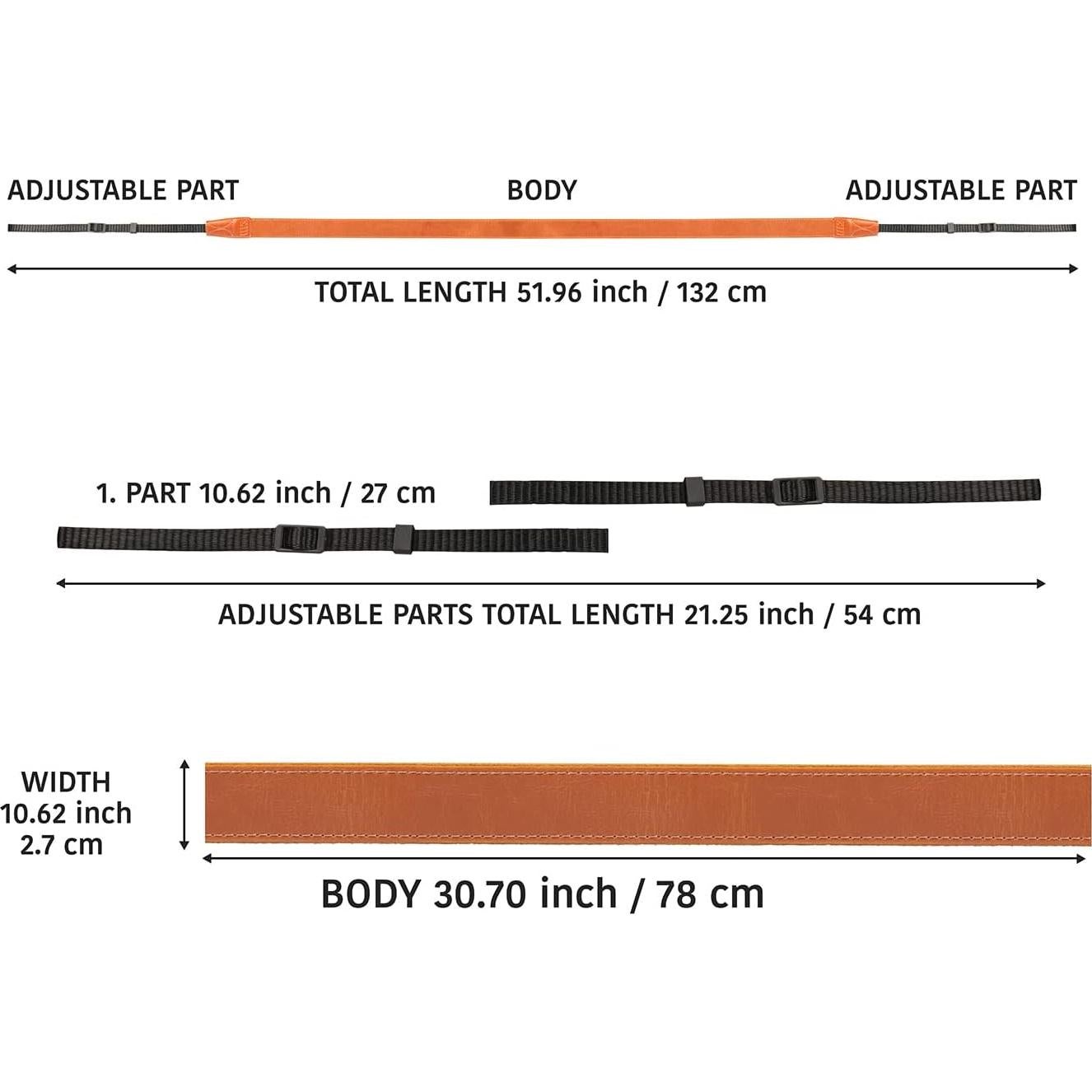 Correa de Cuero PU MegaGear para Cámara DSLR/SLR - Unisex