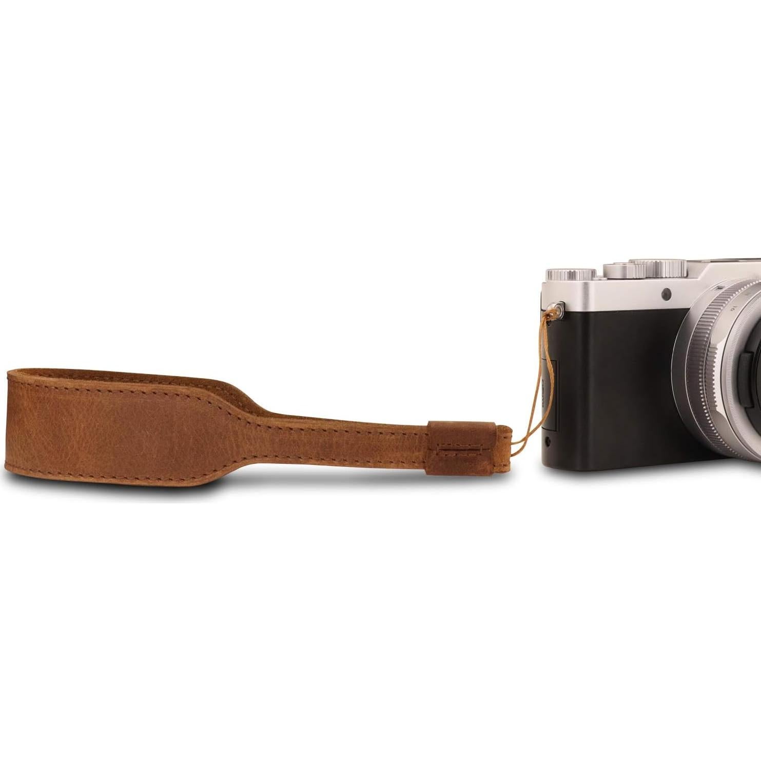 Correa de Muñeca de Cuero Genuino MegaGear para Cámaras SLR/DSLR
