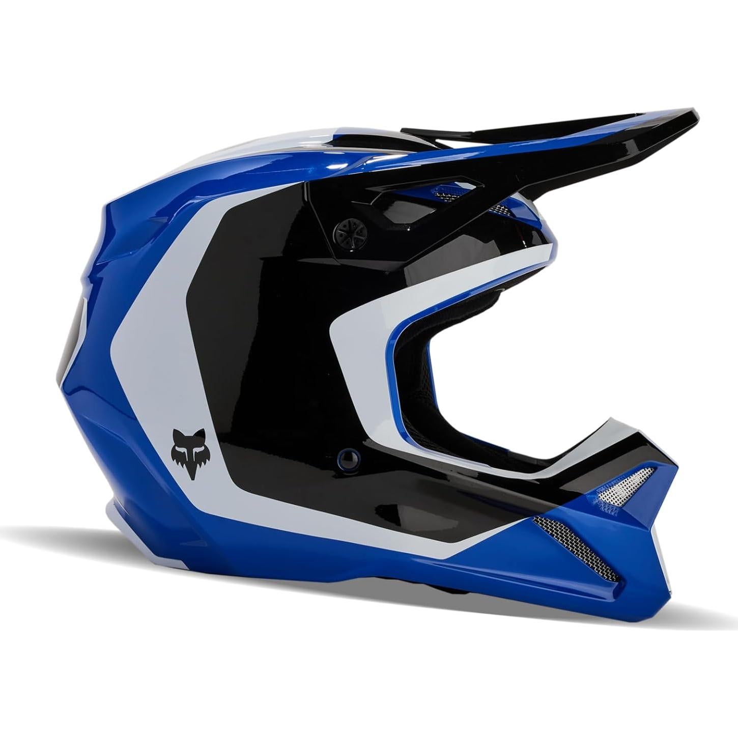 Casco de Motocross Fox Racing V1 Negro/Azul 2X Mips