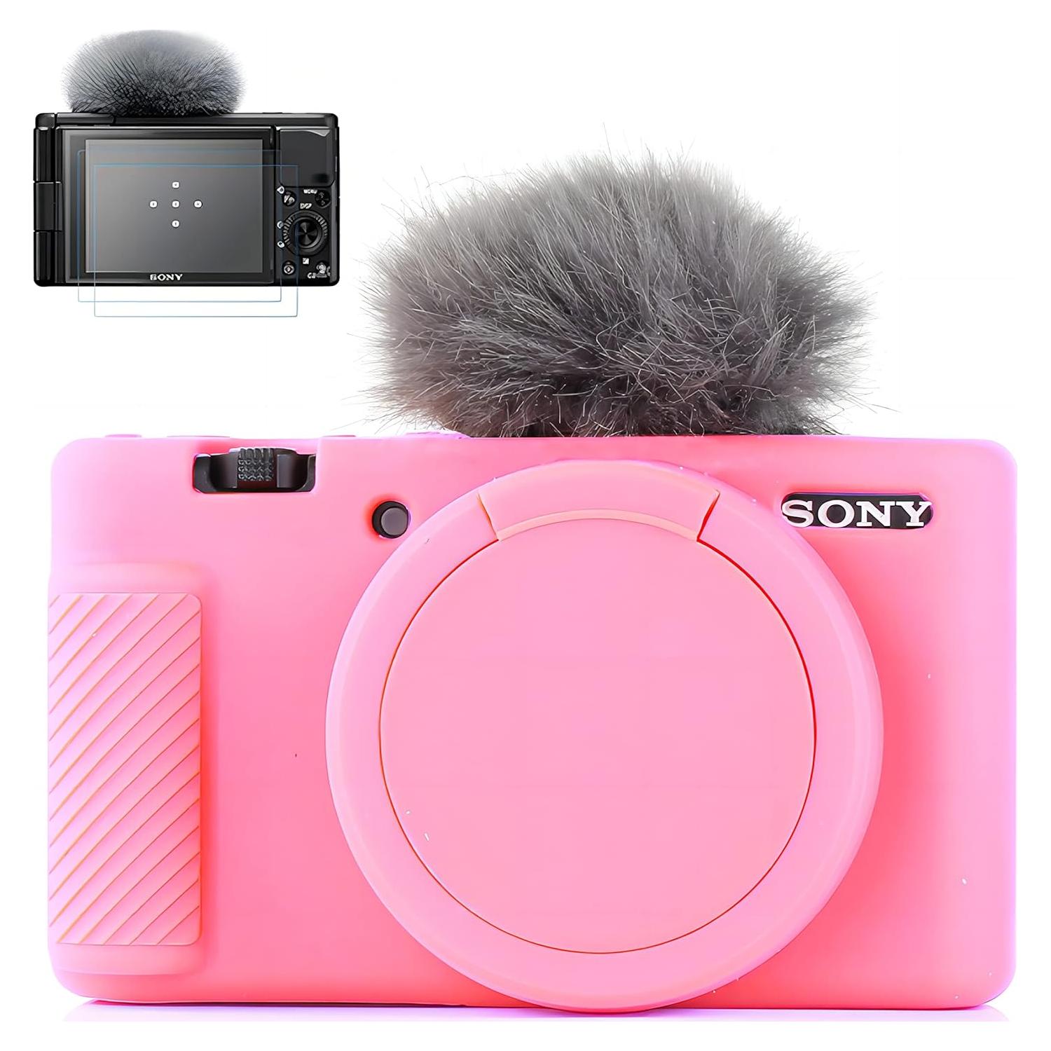 Funda Protectora de Silicona para Cámara Sony ZV-1 Rosa