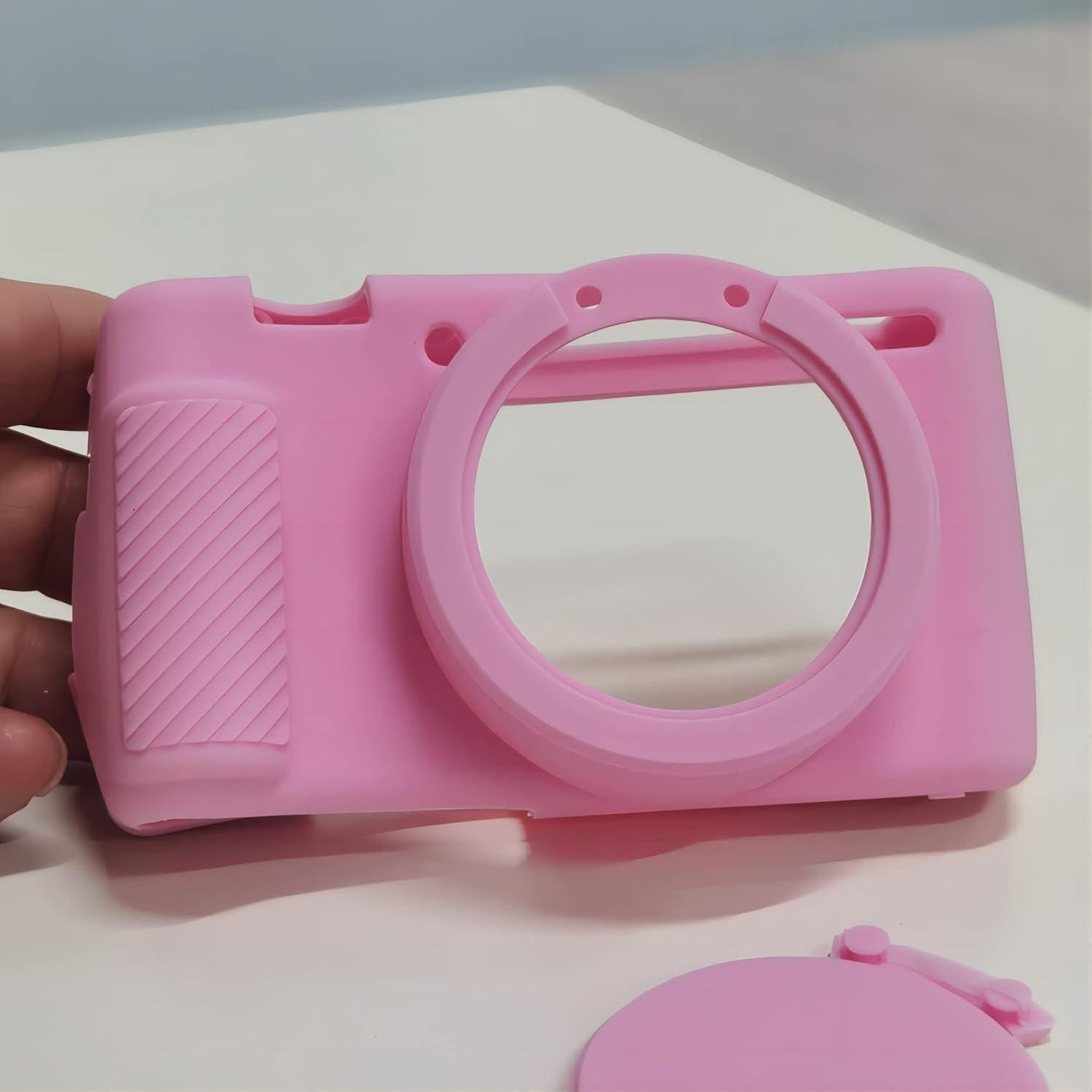 Funda Protectora de Silicona para Cámara Sony ZV-1 Rosa