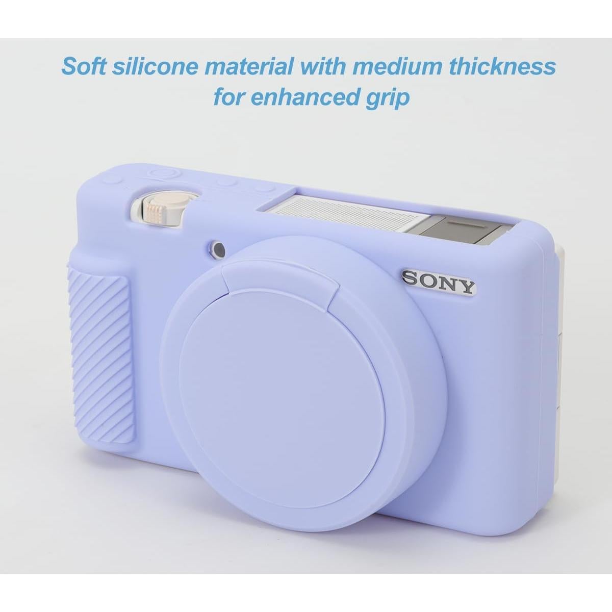 Funda de cámara Sony ZV-1 Yisau con protector de pantalla - Lila