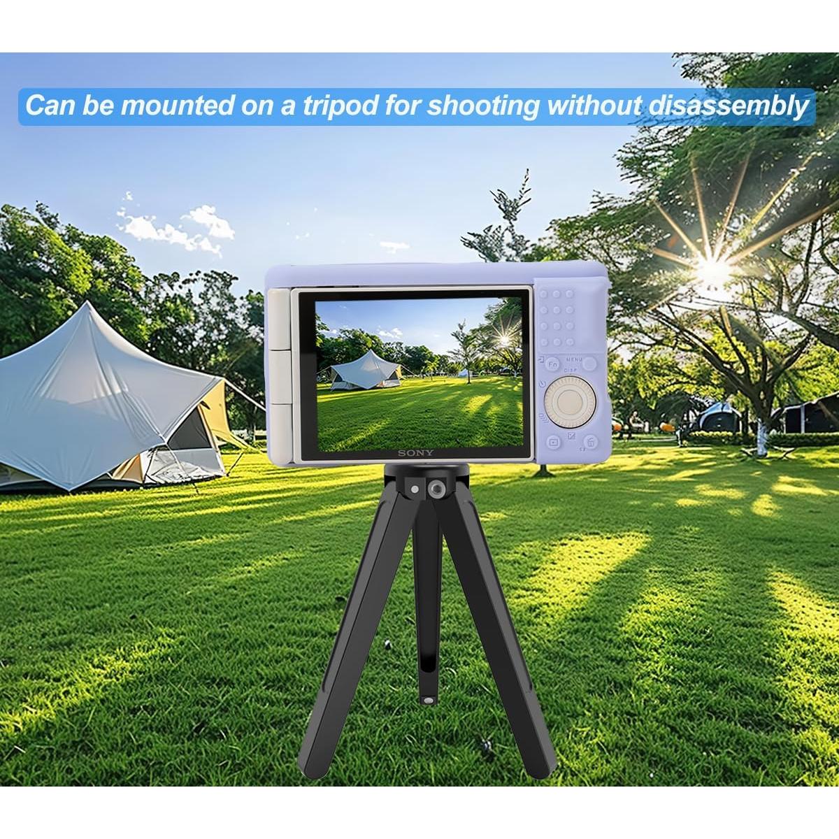 Funda de cámara Sony ZV-1 Yisau con protector de pantalla - Lila