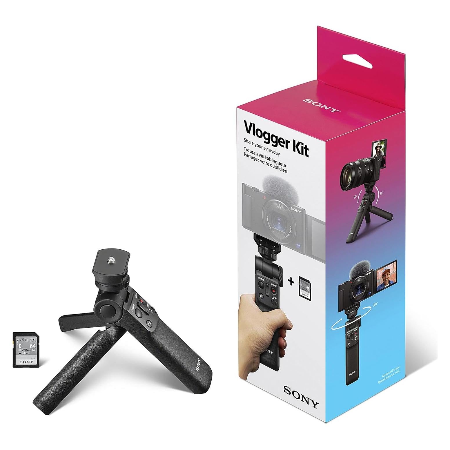 Kit de Accesorios para Vlogger Sony ACCVC1 con Grip y Tarjeta SD 64GB