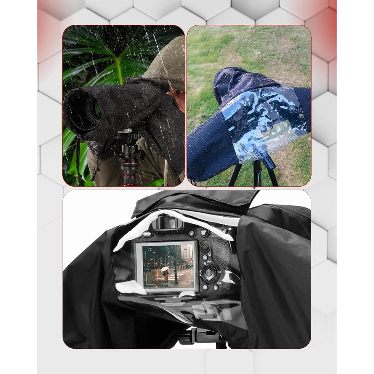 Cubierta Impermeable Universal DSLR SLR Reflex Camera - Negro