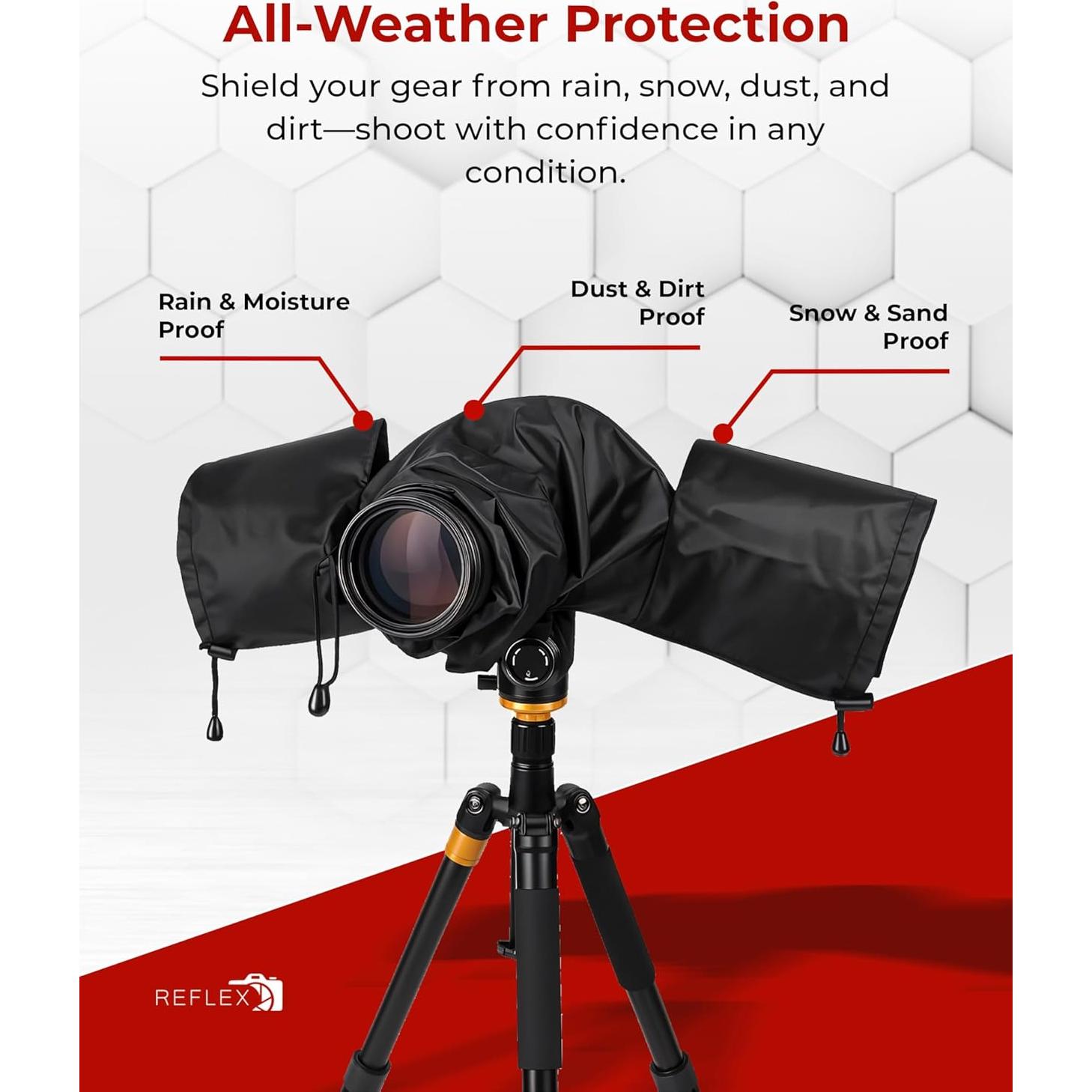 Cubierta Impermeable Universal DSLR SLR Reflex Camera - Negro