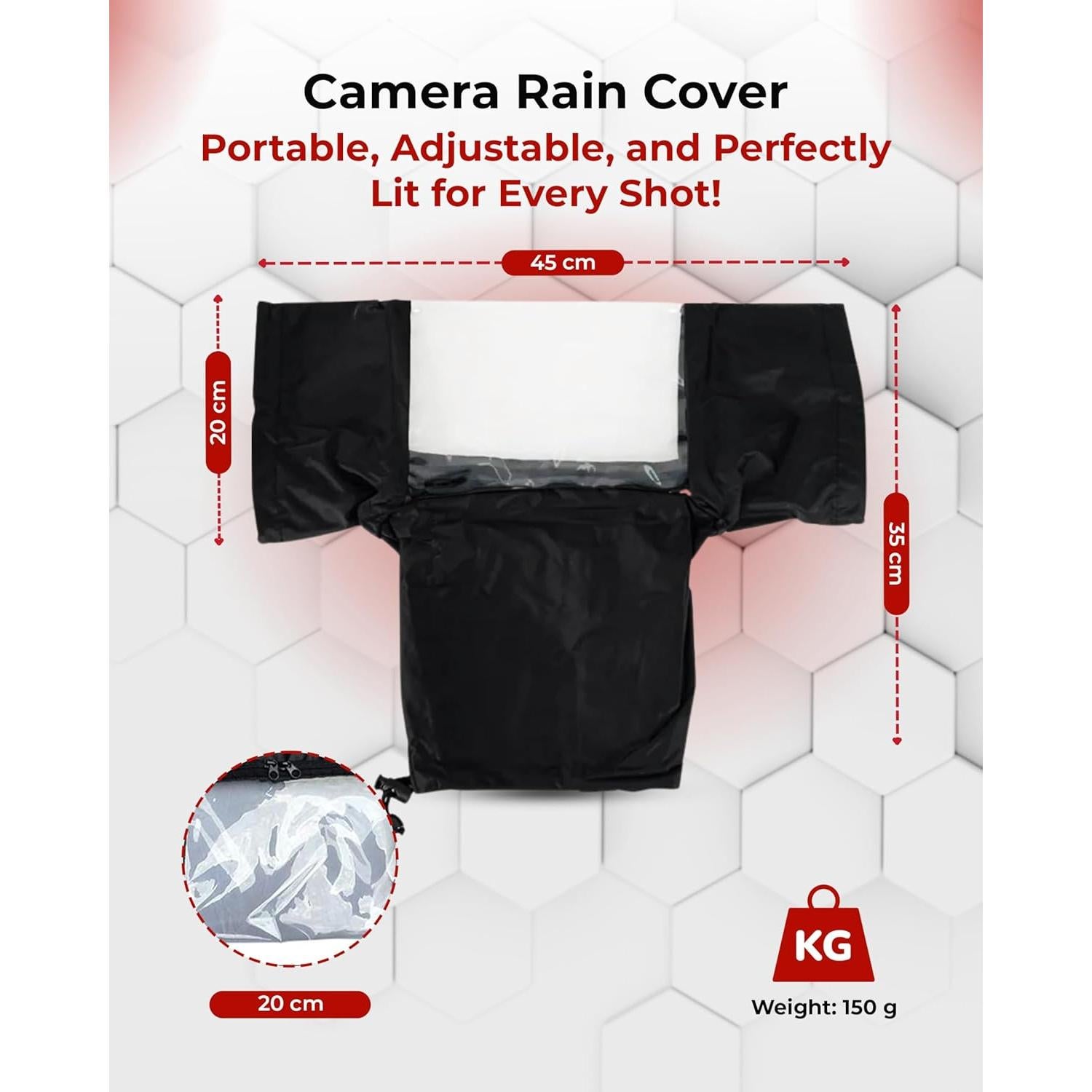 Cubierta Impermeable Universal DSLR SLR Reflex Camera - Negro