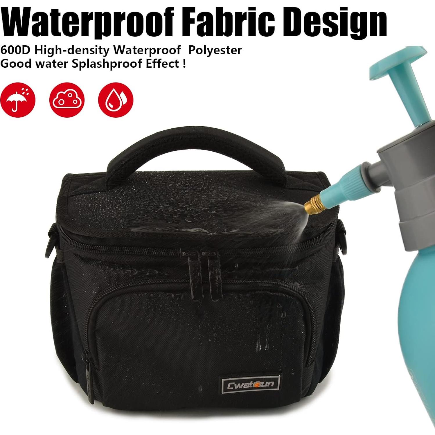 Bolsa de cámara cruzada Cwatcun impermeable para DSLR y SLR