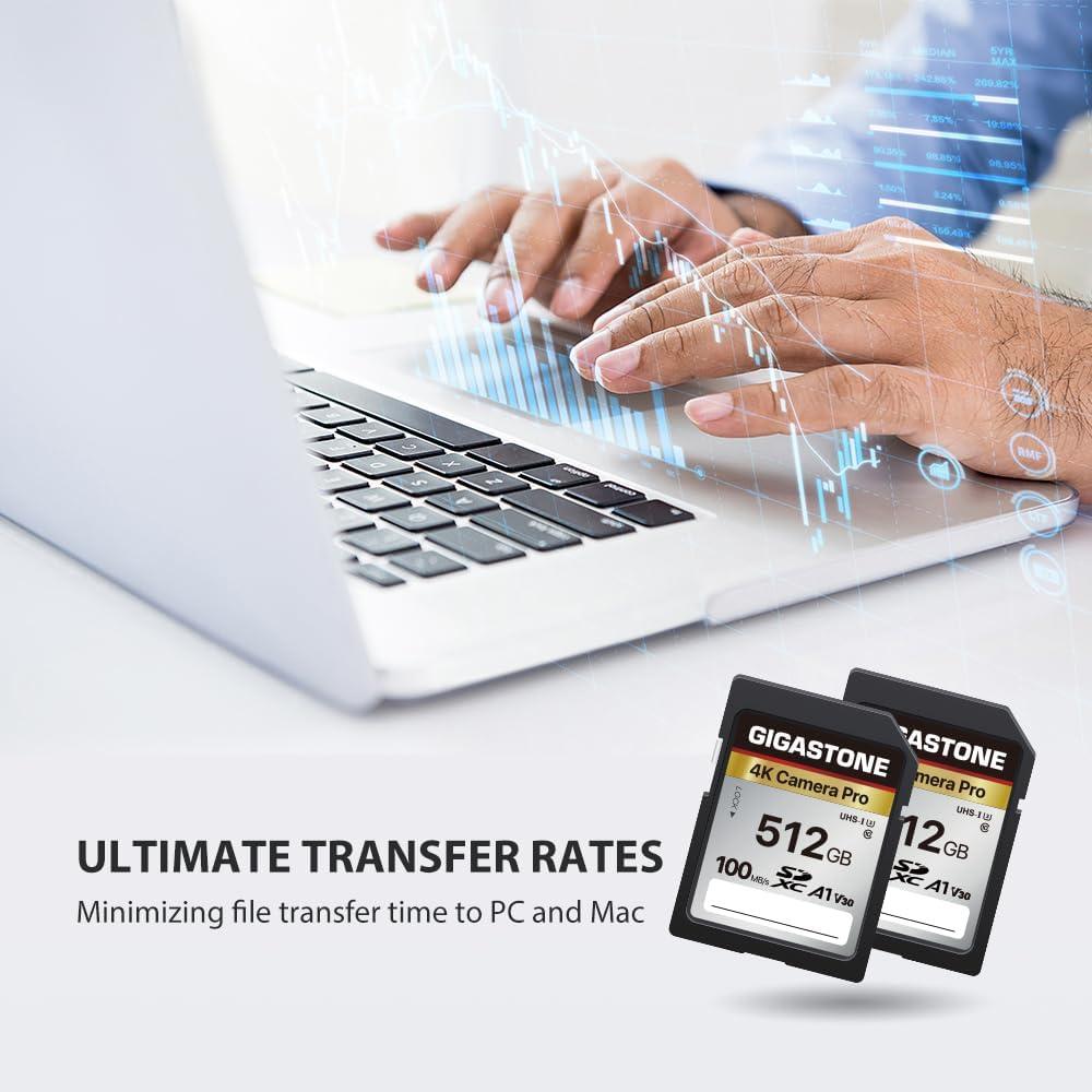 Tarjeta de Memoria Gigastone 512GB 4K UHS-I 100MB/s