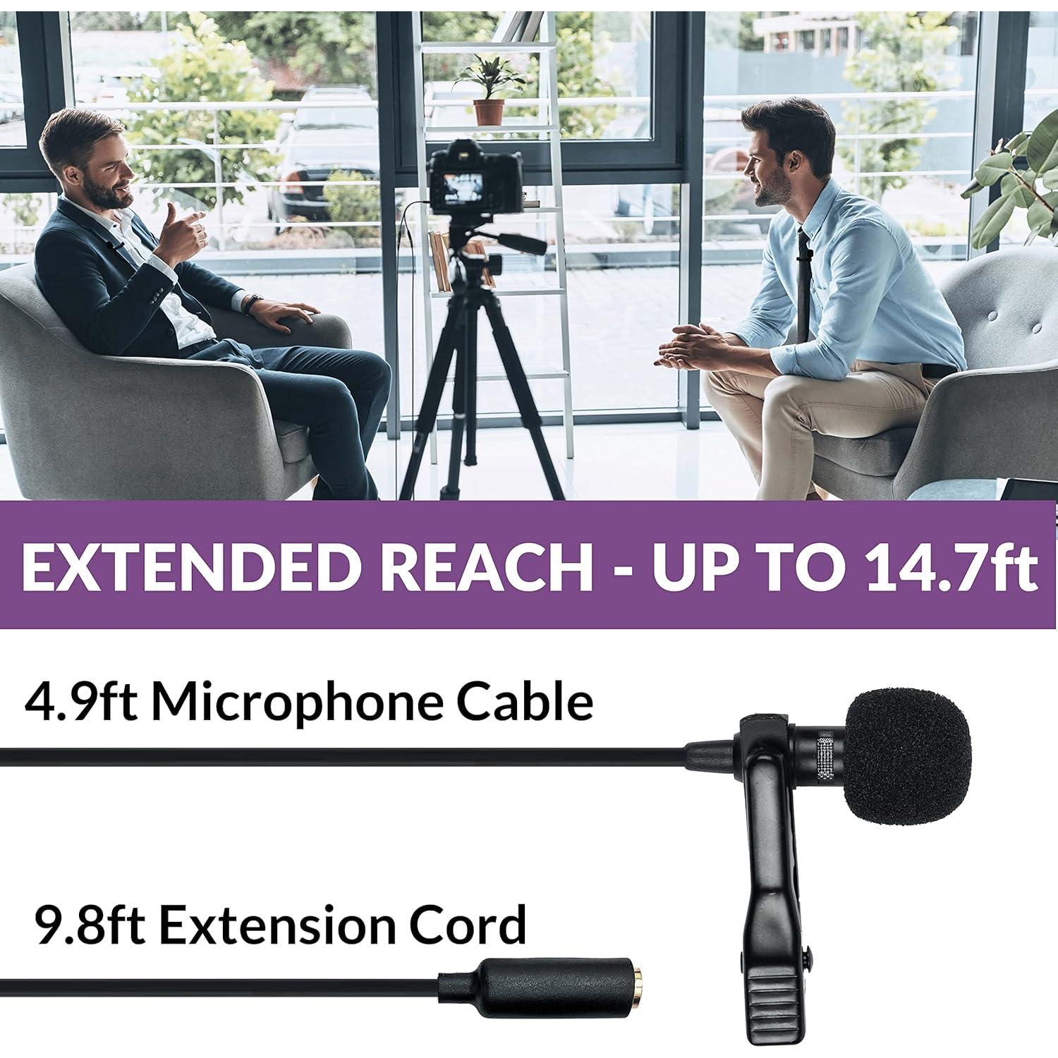 Kit de micrófono lavalier Purple Panda DualLavMic - 2 micrófonos 1.5m