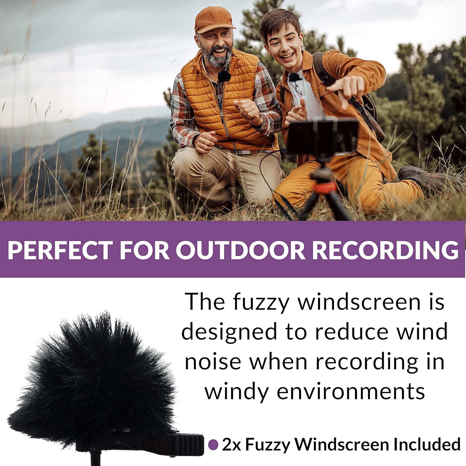 Kit de micrófono lavalier Purple Panda DualLavMic - 2 micrófonos 1.5m