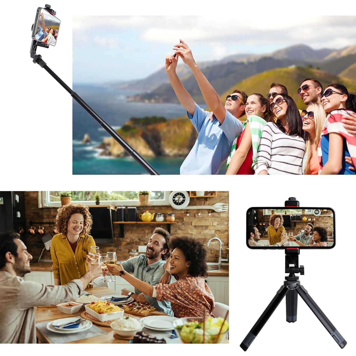 Adaptador de Montaje para Trípode de Teléfono Shenzhen R6-Rojo