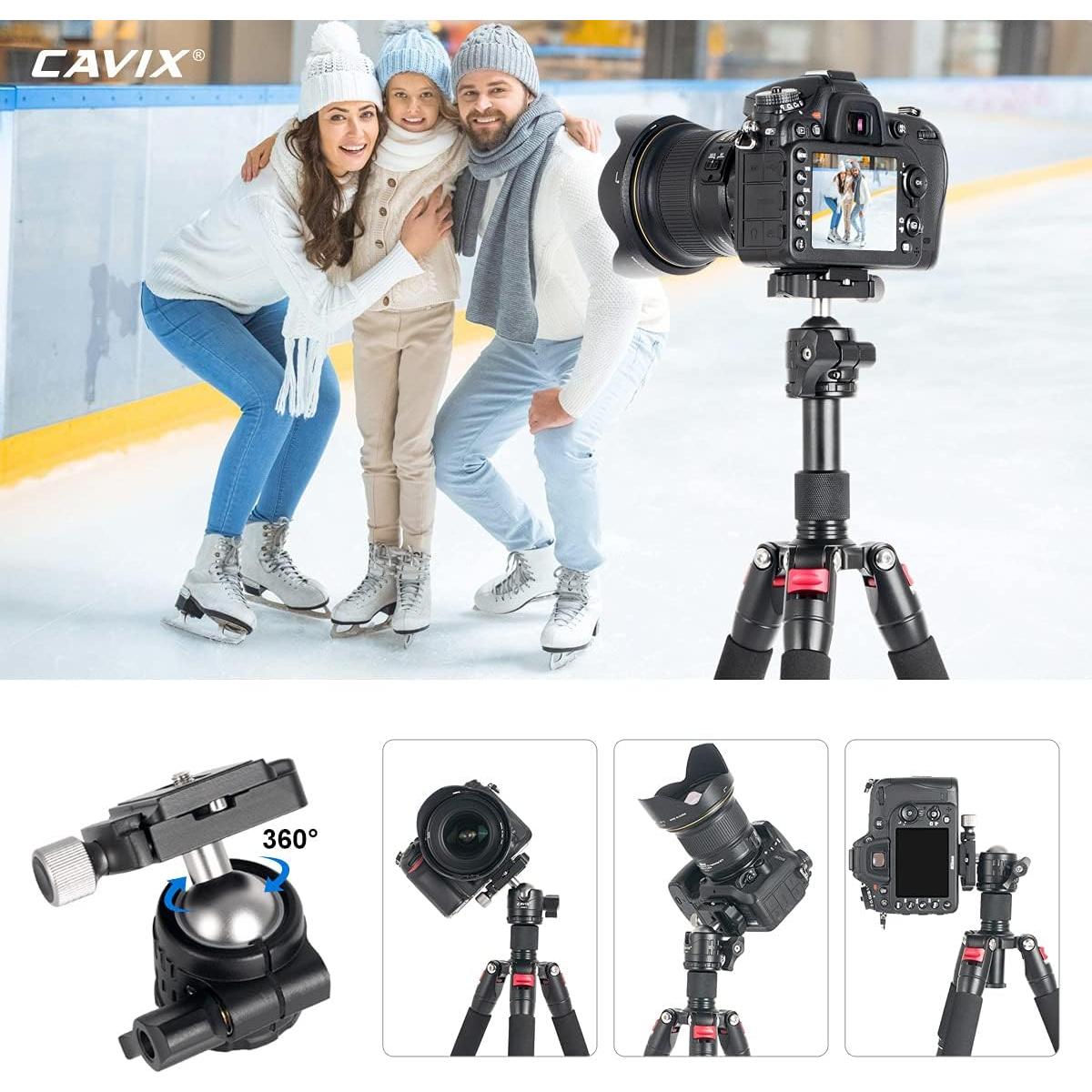 Trípode Mini de Escritorio CAVIX K521 50cm 360° Cabezal