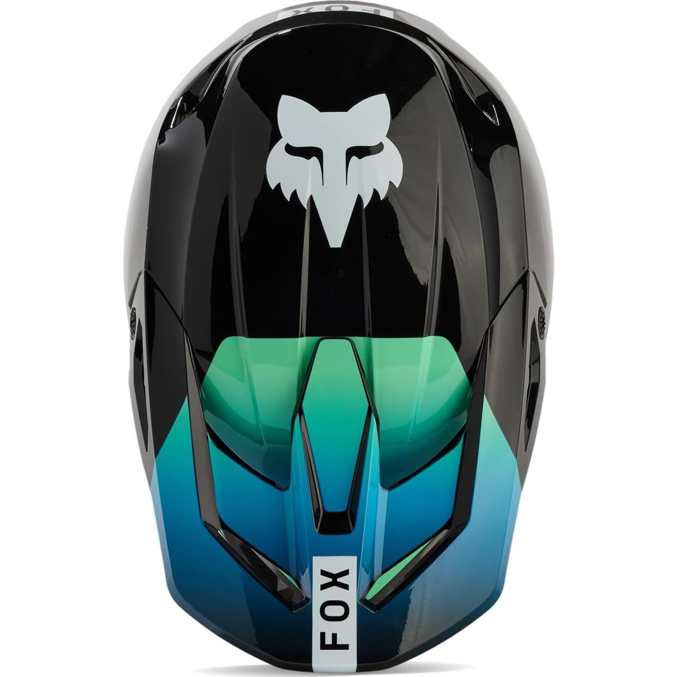 Casco de Motocross Fox Racing V1 Negro/Azul 2X Mips