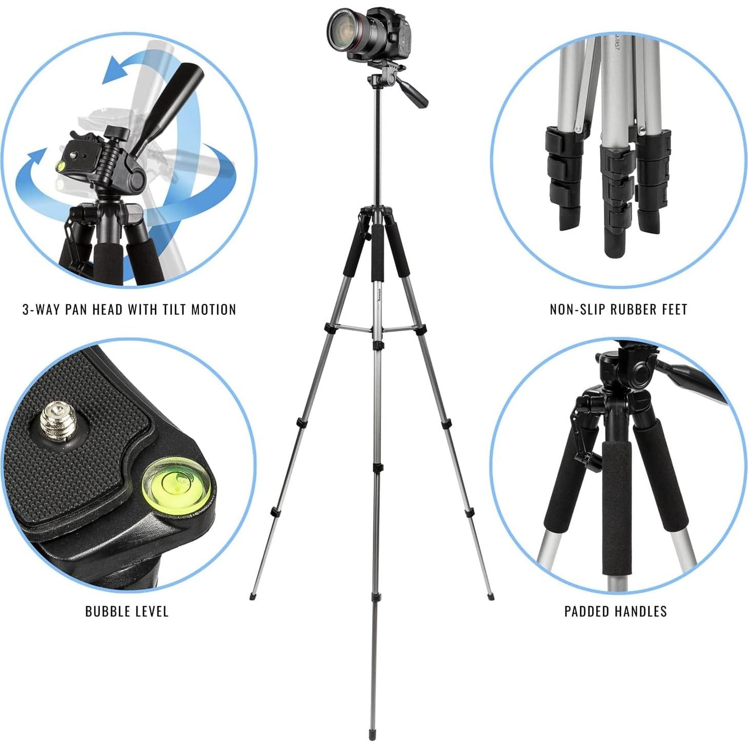 Trípode Compacto I3ePro BP-TR57 1.5kg 57" con Cabezal Pan