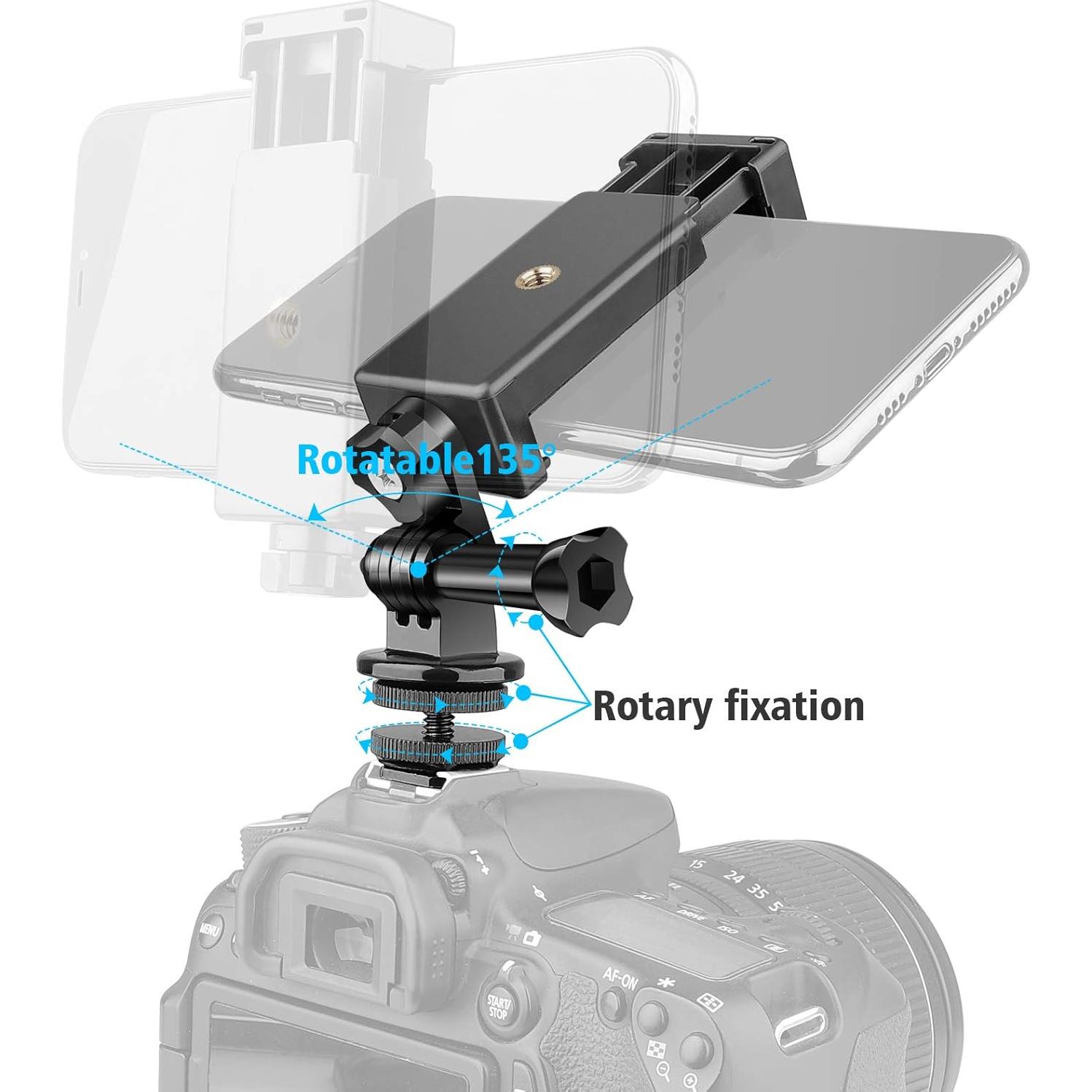 Adaptador de Montaje en Zapata Caliente Anwenk para Teléfono y Gopro