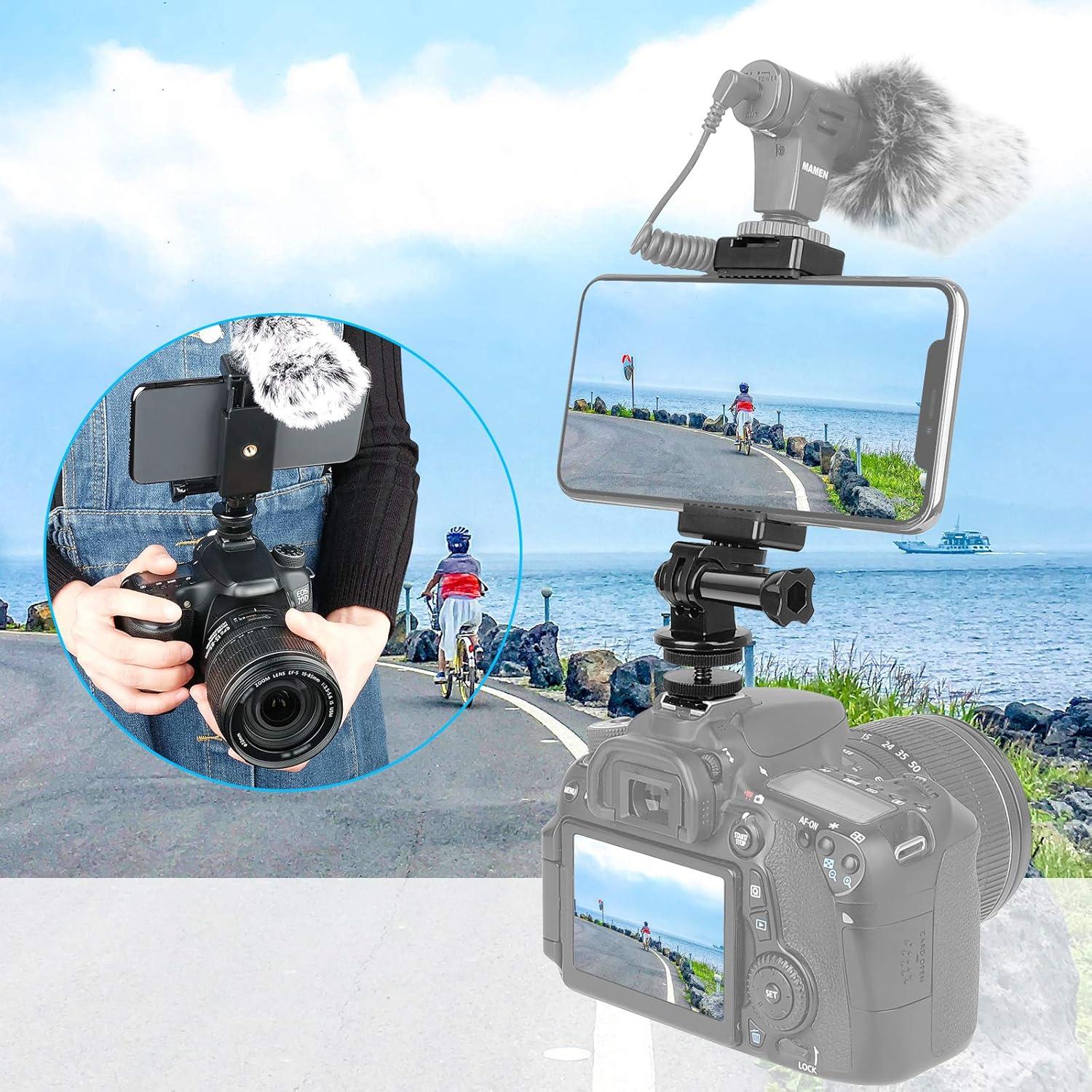 Adaptador de Montaje en Zapata Caliente Anwenk para Teléfono y Gopro