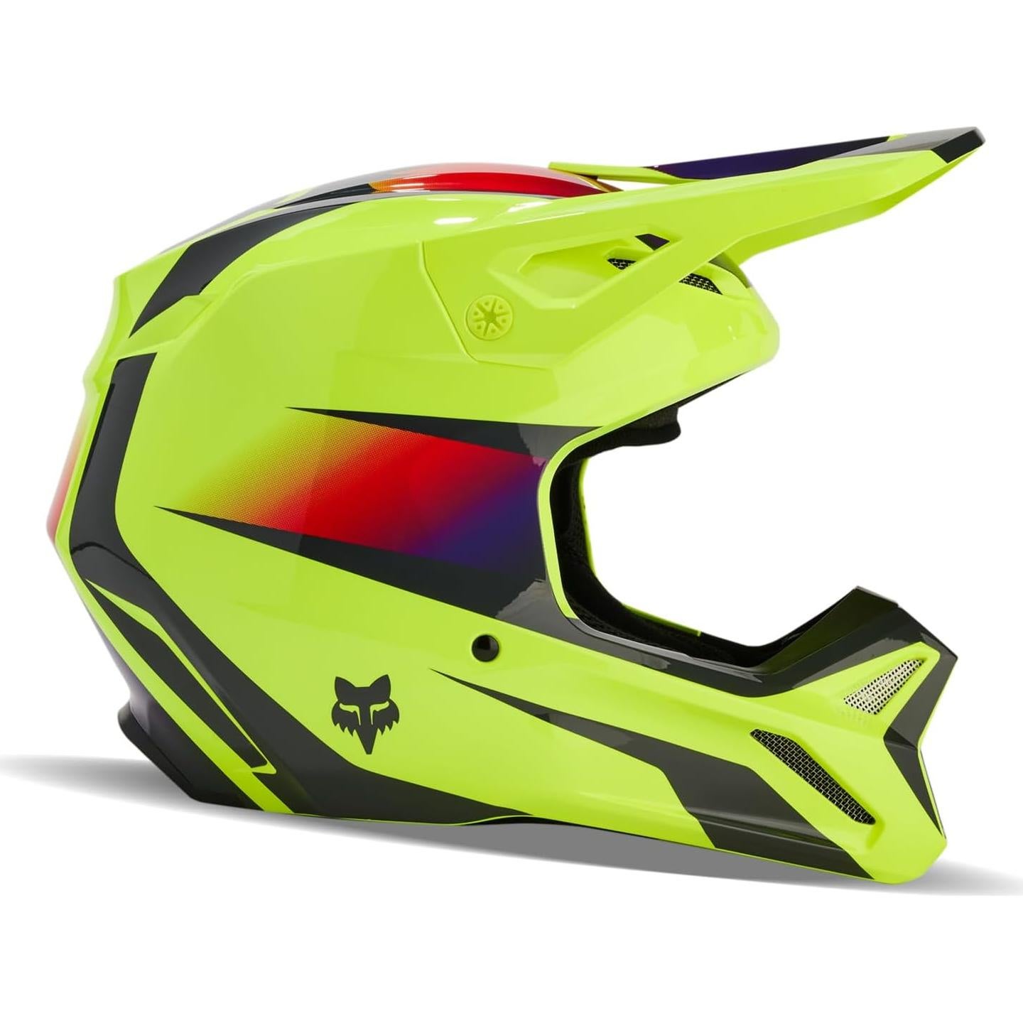 Casco de Motocross Fox Racing V1 Negro/Azul 2X Mips