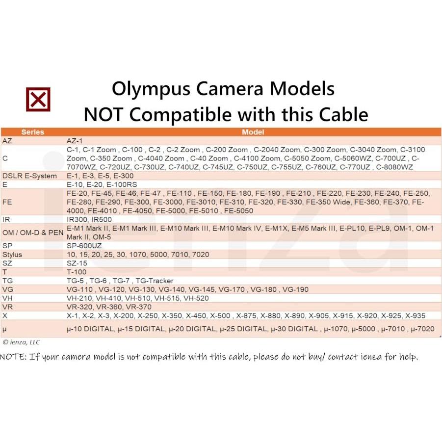 Cable USB-C a CB-USB5/CB-USB6 para cámaras Olympus 1.37m