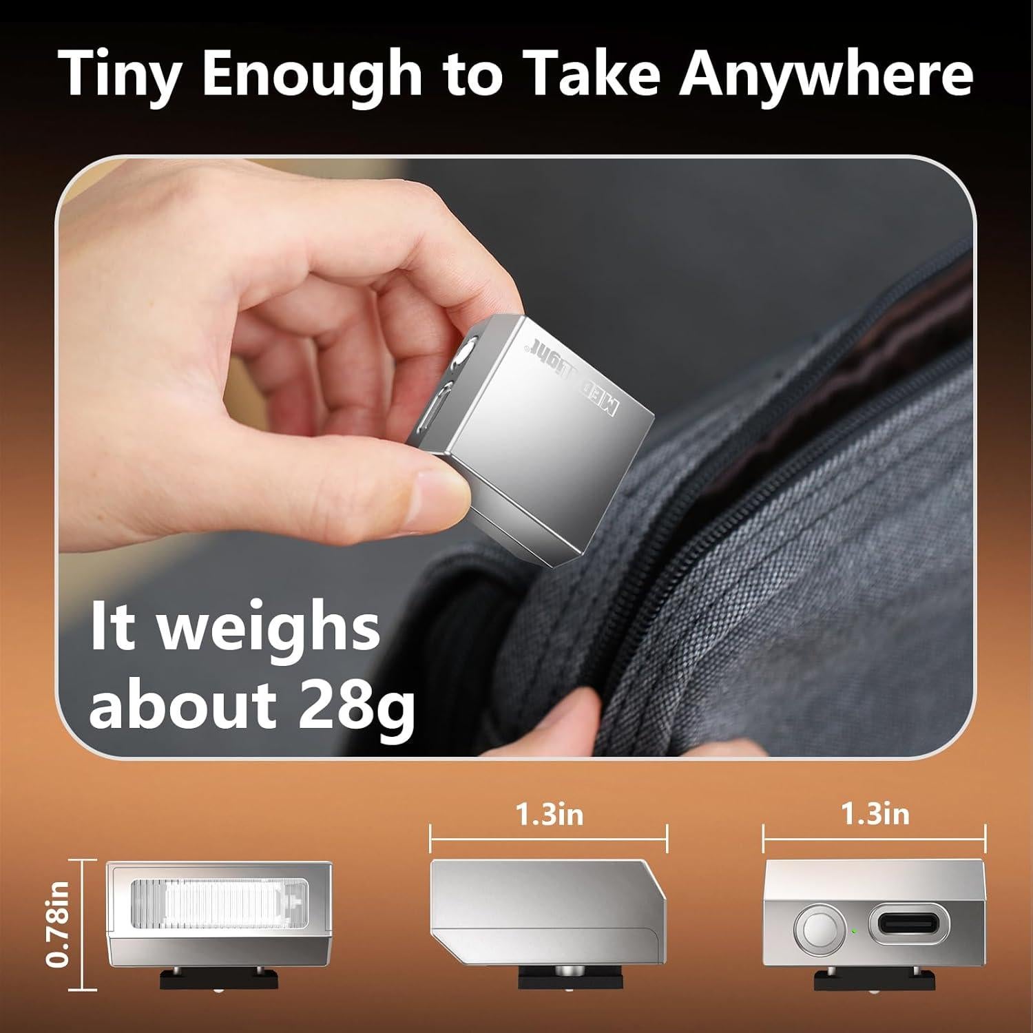 Flash Mini F1s Aluminio MEDALight para Cámaras DSLR Plata