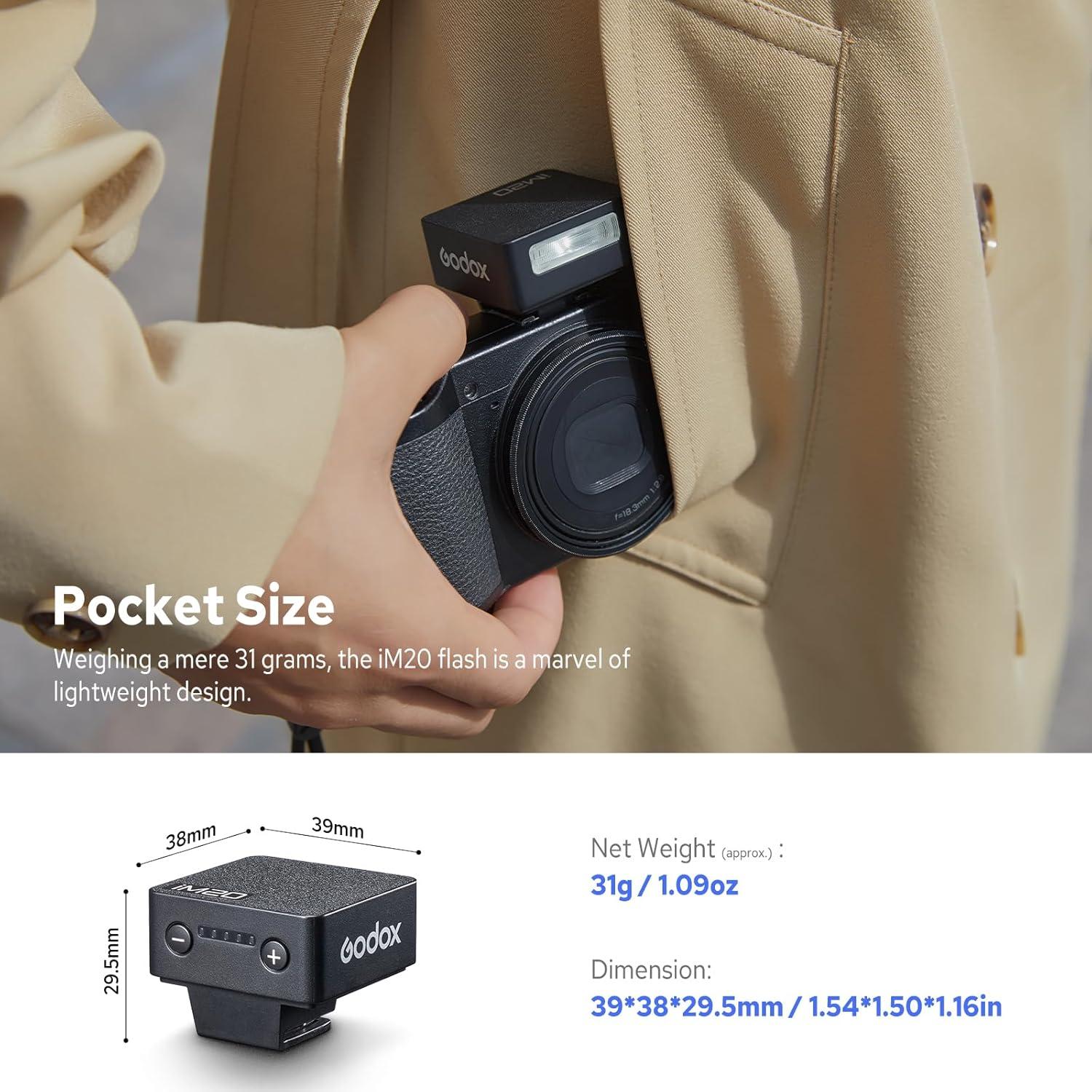 Flash Godox iM20 Mini Speedlite para Cámara - 440 Flashes