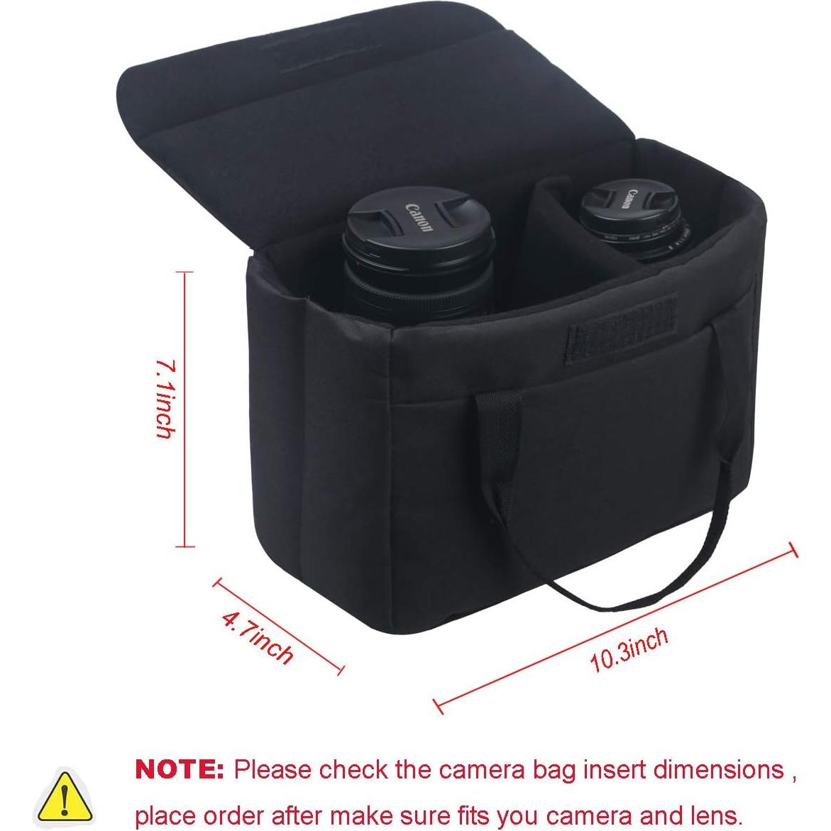 Inserto de Bolsa para Cámara BOMKEE Nylon Impermeable 26.2x11.9x18cm