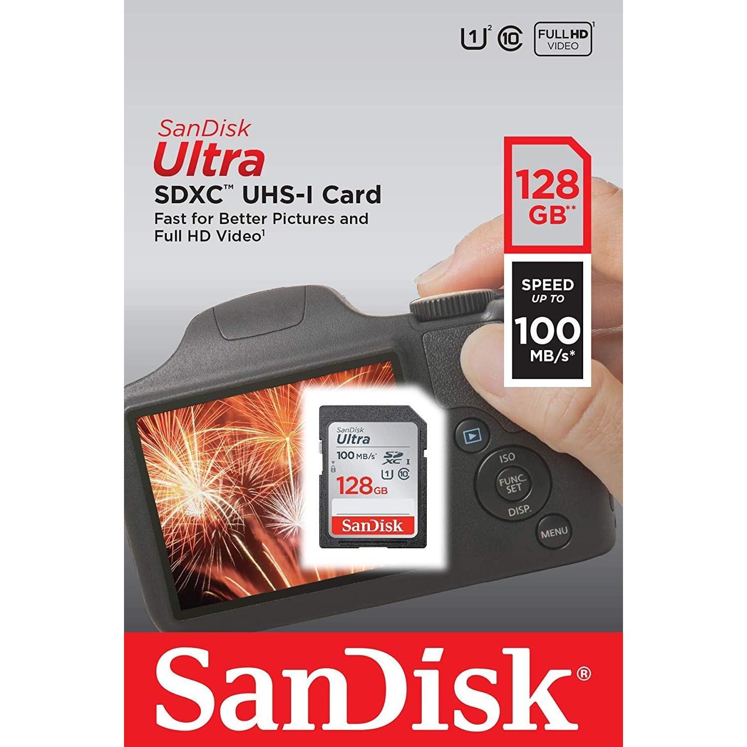 Tarjeta SD SanDisk Ultra 128GB UHS-I para Cámaras Olympus