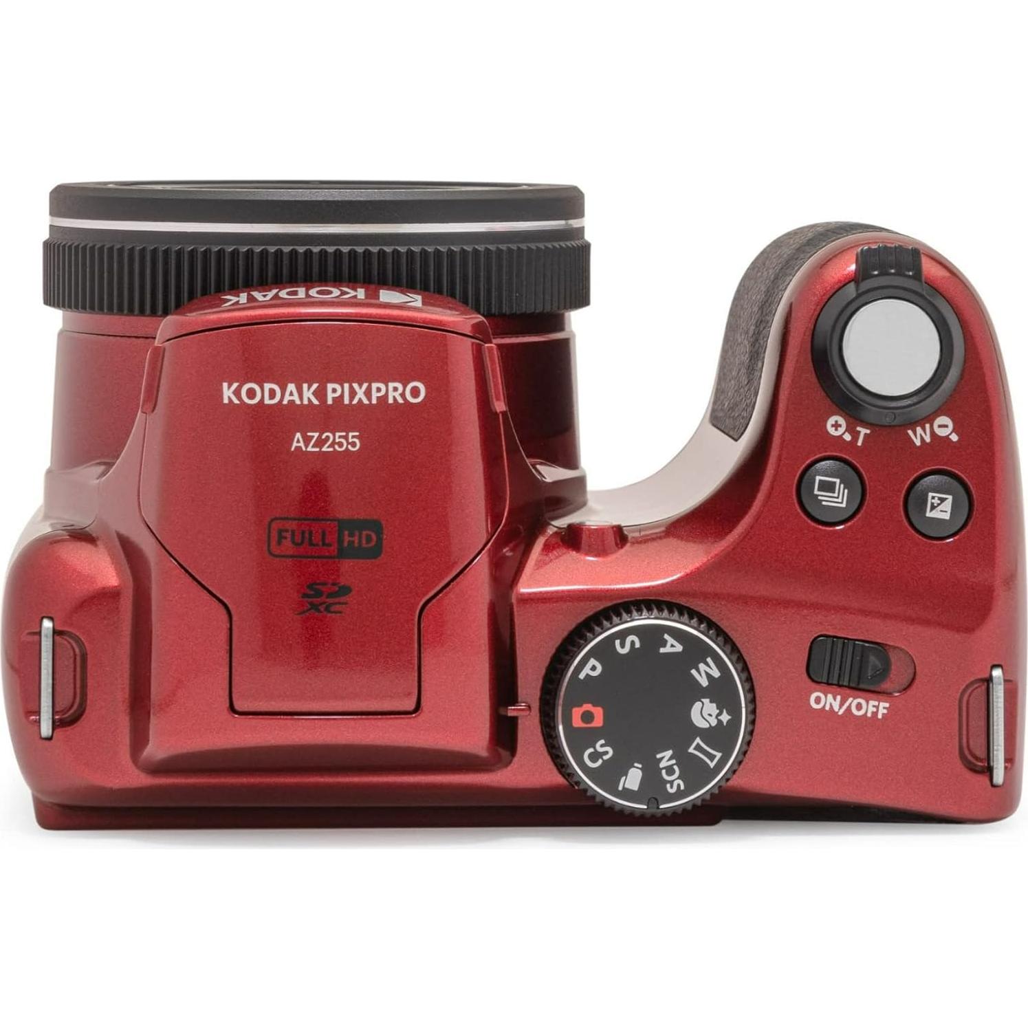 Cámara Digital Kodak PIXPRO AZ255 16MP Zoom 25x Rojo + Accesorios