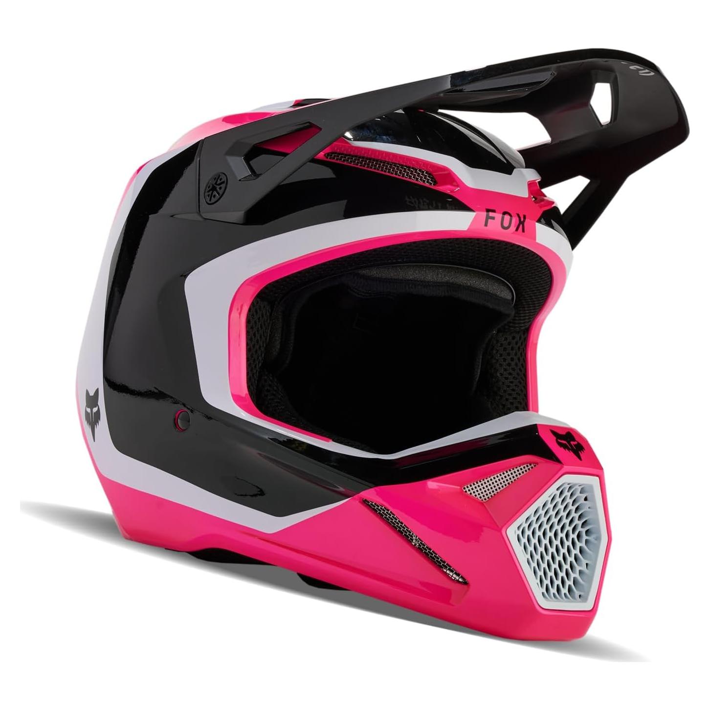 Casco de Motocross Fox Racing V1 Negro/Balasto Azul 2X