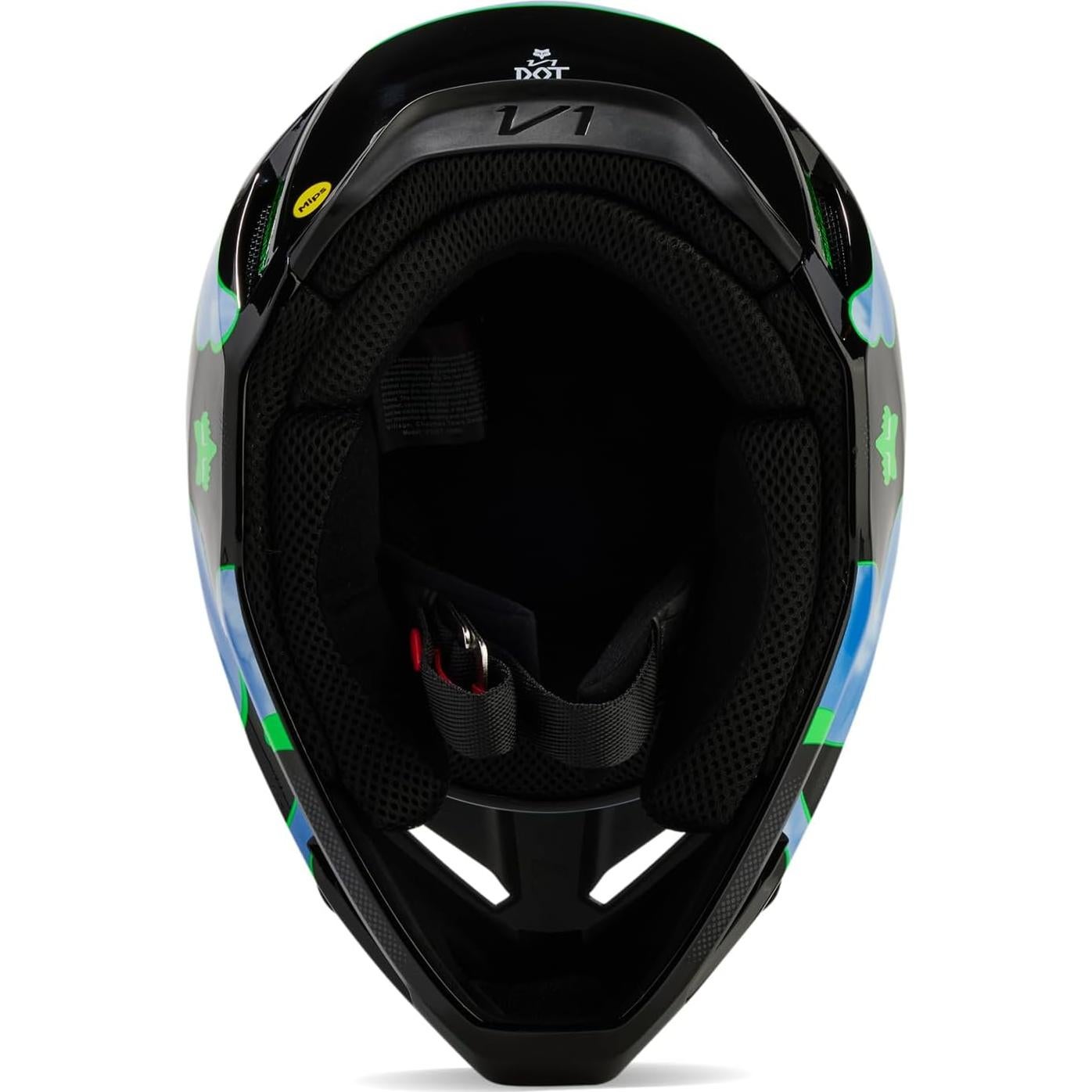 Casco de Motocross Fox Racing V1 Negro/Azul 2.68 kg