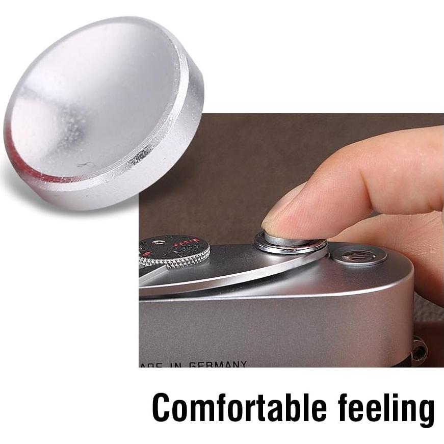 3PCS Camera Button, Aluminium Alloy Shutter Button with Concave Surface, Fits for Cameras with Screw Hole on The Shutter Release Button (Red Black Silver)