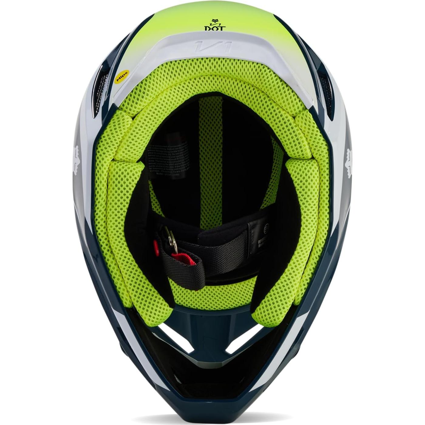 Casco de Motocross Fox Racing V1 Negro/Ballast Azul 2X