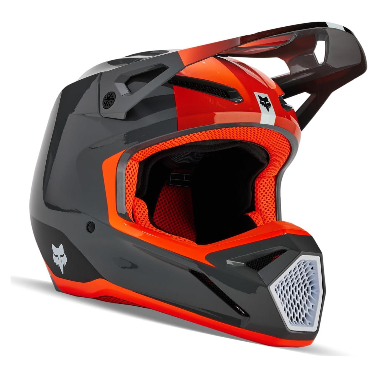 Casco de Motocross Fox Racing V1 Negro/Ballast Azul 2X