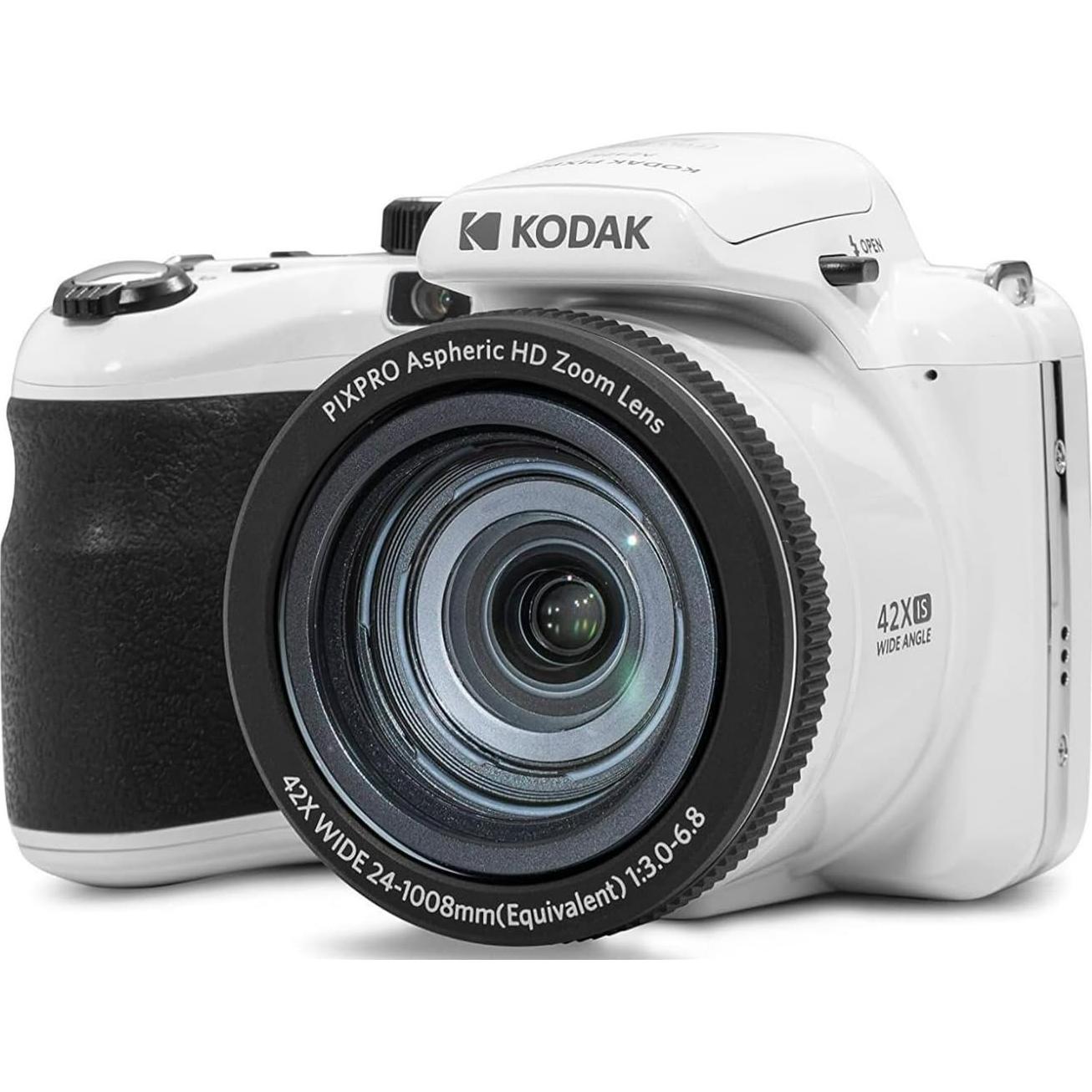 Cámara Digital Kodak PIXPRO AZ425 20MP Zoom 42x Blanca con Accesorios