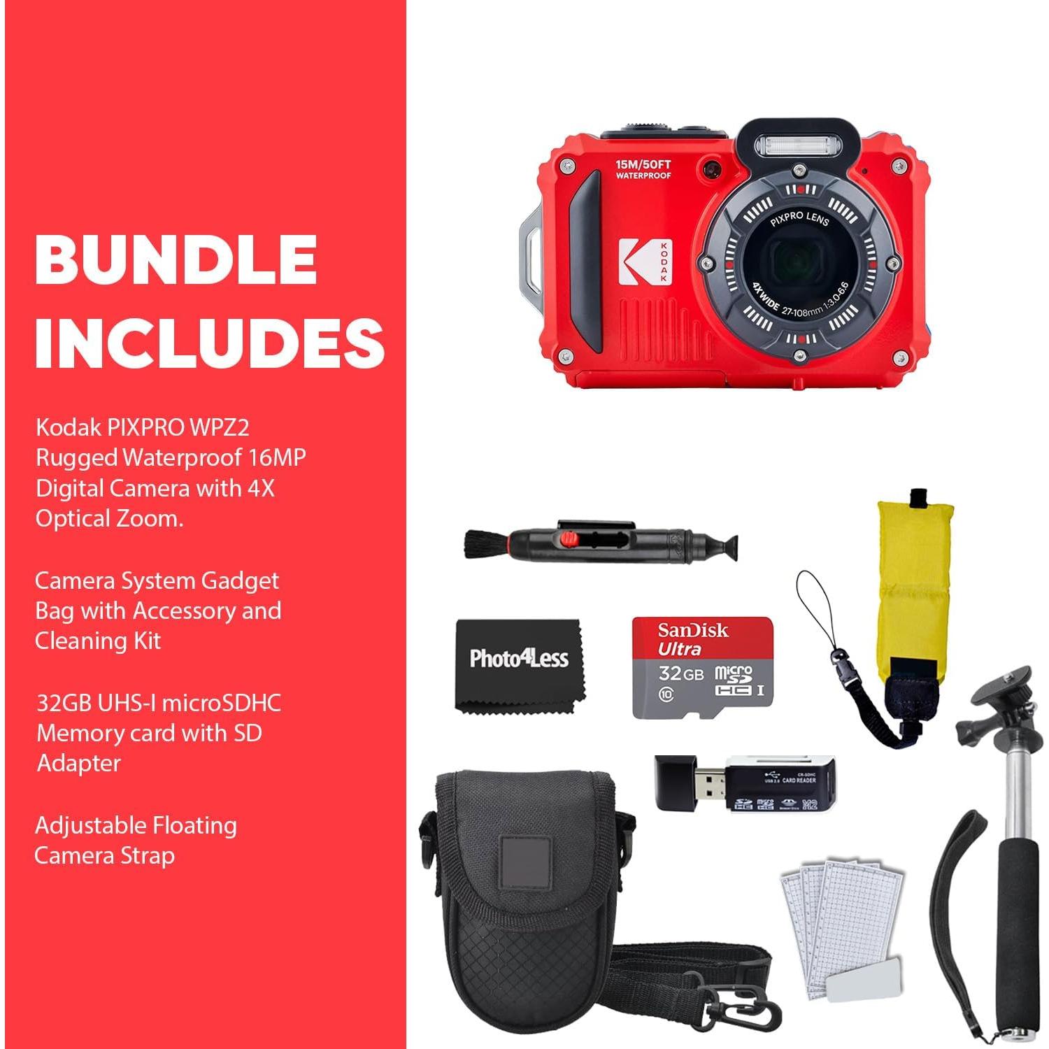 Cámara Digital KODAK PIXPRO WPZ2 Resistente al Agua 16MP